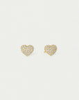 Petit Pavé Heart Studs