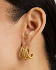 Dauphine Pavé Hoop Earrings