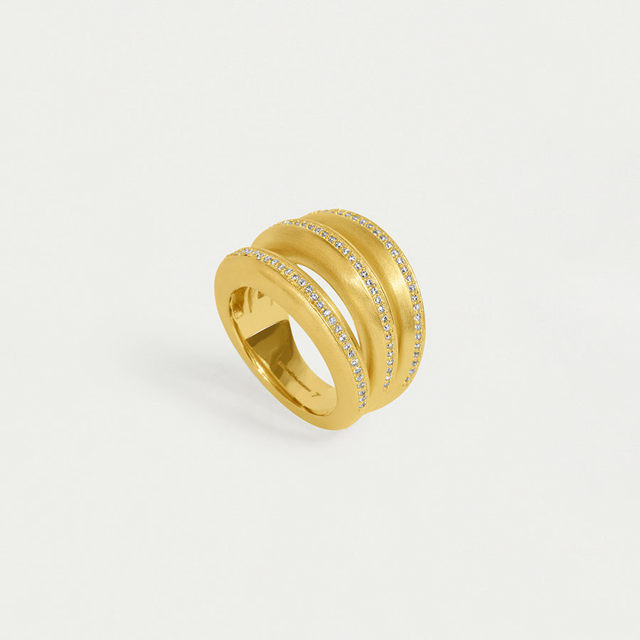 Dauphine Pavé Stacking Ring