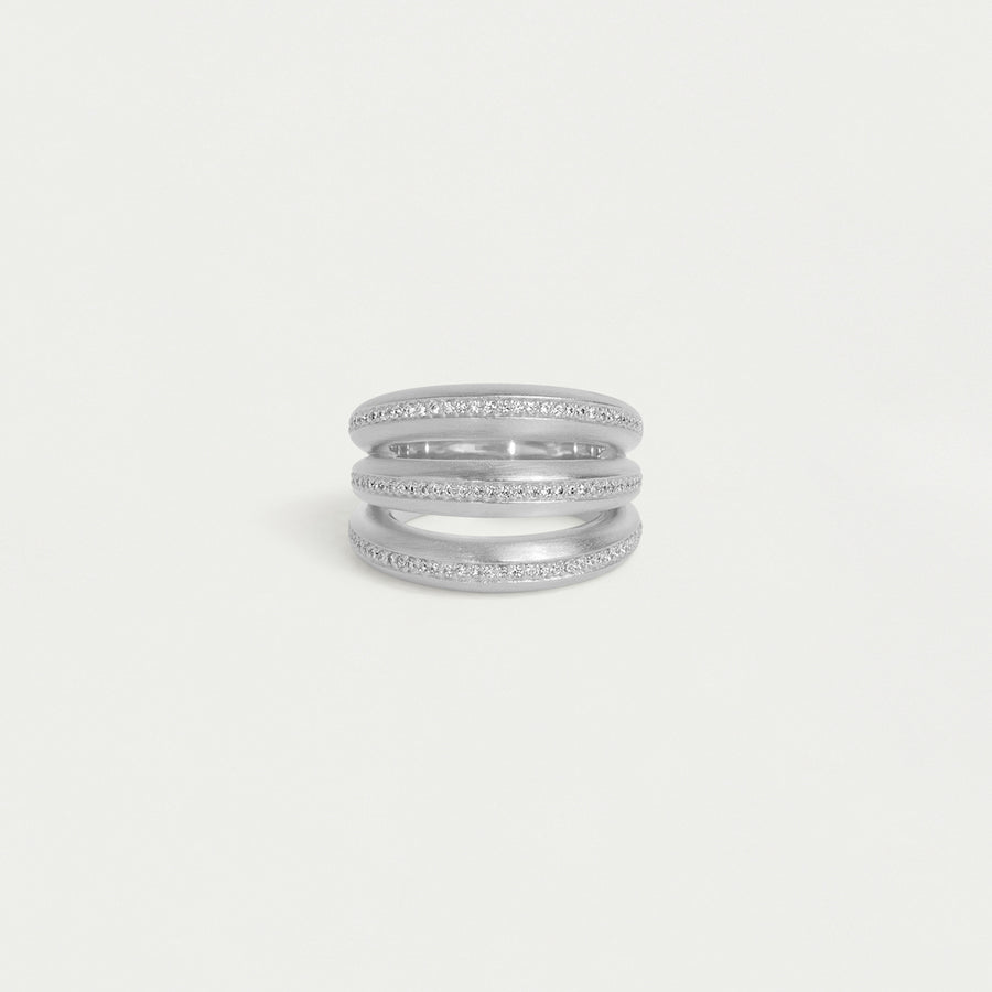 Dauphine Pavé Stacking Ring