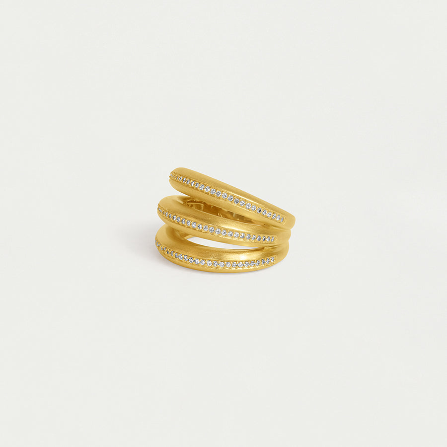 Dauphine Pavé Stacking Ring