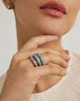 Dauphine Pavé Stacking Ring