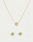 Petit Pavé Studs and Necklace Set